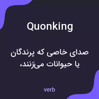 معنی quonking به فارسی معنی quonking به فارسی