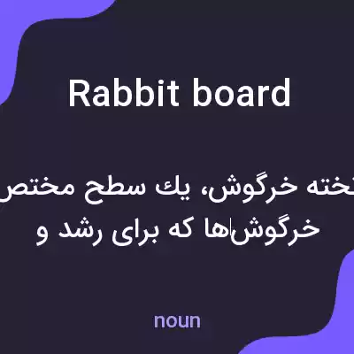 معنی rabbit board به فارسی معنی rabbit board به فارسی
