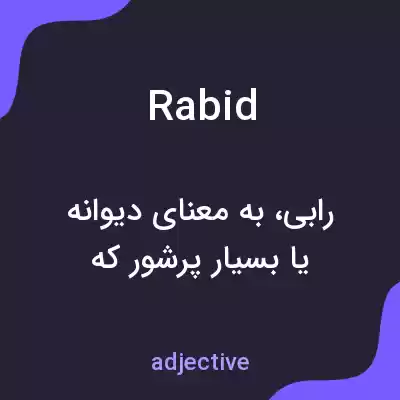 معنی rabid به فارسی