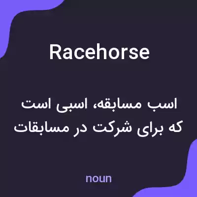 معنی racehorse به فارسی معنی racehorse به فارسی