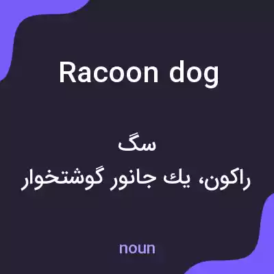 معنی racoon dog به فارسی معنی racoon dog به فارسی