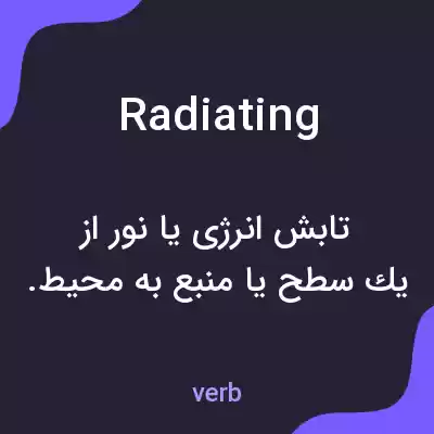 معنی radiating به فارسی معنی radiating به فارسی