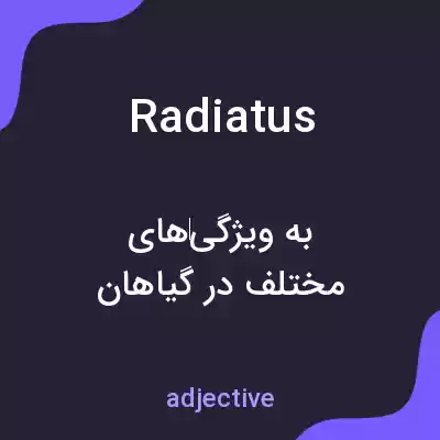 معنی radiatus به فارسی معنی radiatus به فارسی