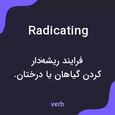 معنی radicating به فارسی معنی radicating به فارسی