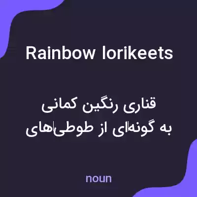 معنی rainbow lorikeets به فارسی معنی rainbow lorikeets به فارسی