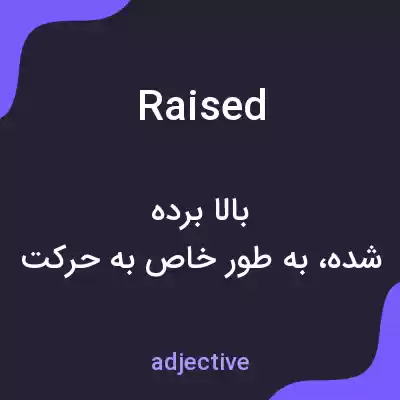 معنی raised به فارسی معنی raised به فارسی