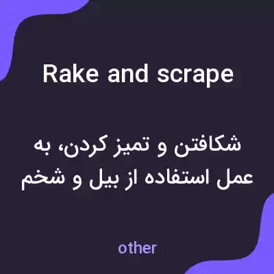 معنی rake and scrape به فارسی معنی rake and scrape به فارسی