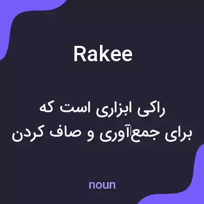 معنی rakee به فارسی معنی rakee به فارسی