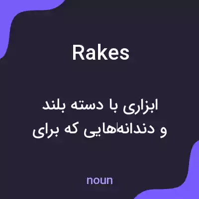 معنی rakes به فارسی معنی rakes به فارسی