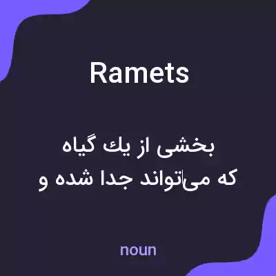معنی ramets به فارسی معنی ramets به فارسی