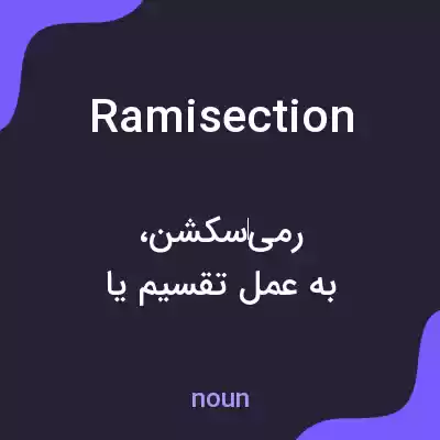 معنی ramisection به فارسی معنی ramisection به فارسی