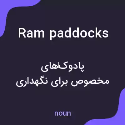 معنی ram paddocks به فارسی