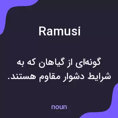 معنی ramusi به فارسی معنی ramusi به فارسی