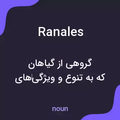 معنی ranales به فارسی معنی ranales به فارسی