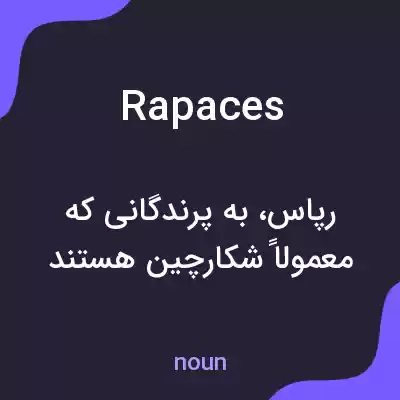 معنی rapaces به فارسی معنی rapaces به فارسی