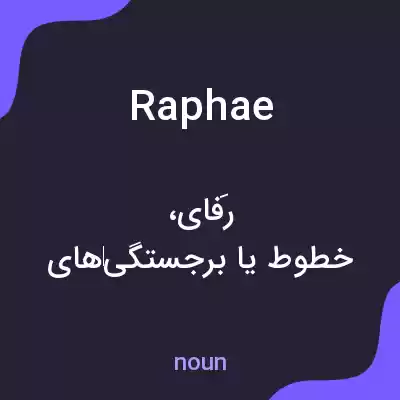 معنی raphae به فارسی