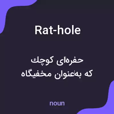 معنی rat-hole به فارسی معنی rat-hole به فارسی