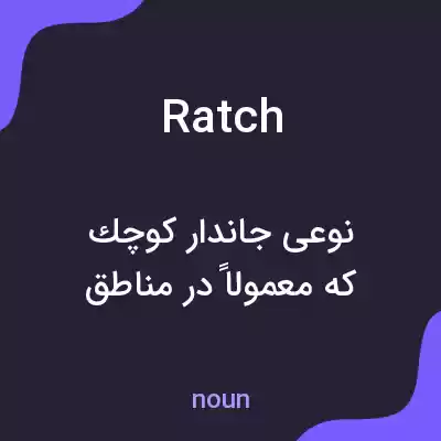 معنی ratch به فارسی معنی ratch به فارسی