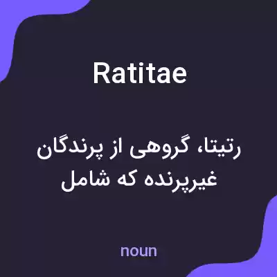 معنی ratitae به فارسی معنی ratitae به فارسی