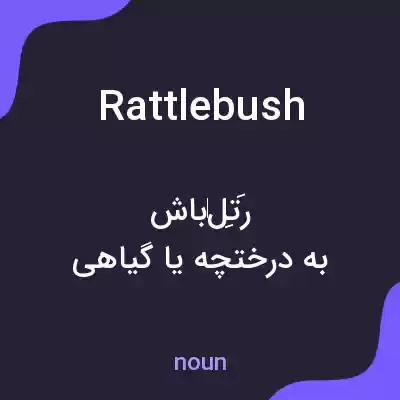 معنی rattlebush به فارسی معنی rattlebush به فارسی