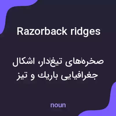 معنی razorback ridges به فارسی معنی razorback ridges به فارسی