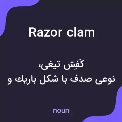 معنی razor clam به فارسی معنی razor clam به فارسی