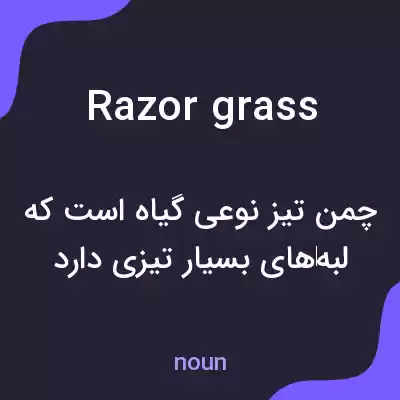معنی razor grass به فارسی معنی razor grass به فارسی