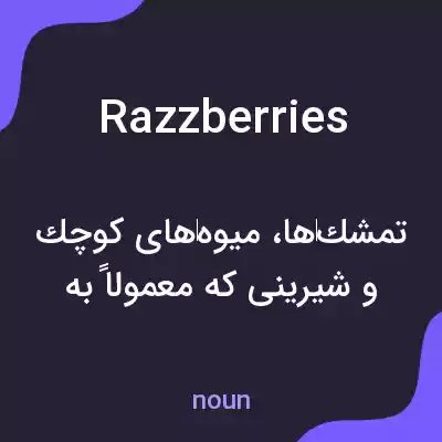 معنی razzberries به فارسی