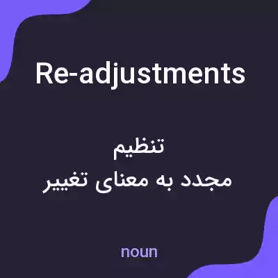 معنی re-adjustments به فارسی معنی re-adjustments به فارسی