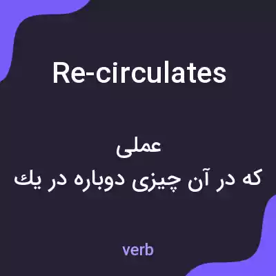 معنی re-circulates به فارسی معنی re-circulates به فارسی