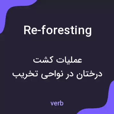 معنی re-foresting به فارسی