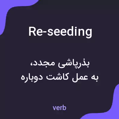 معنی re-seeding به فارسی معنی re-seeding به فارسی