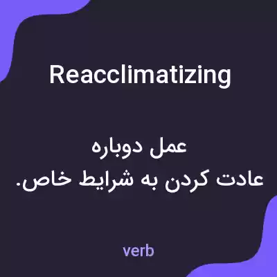 معنی reacclimatizing به فارسی معنی reacclimatizing به فارسی