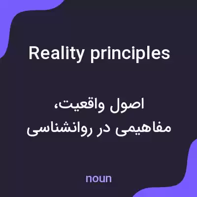 معنی reality principles به فارسی