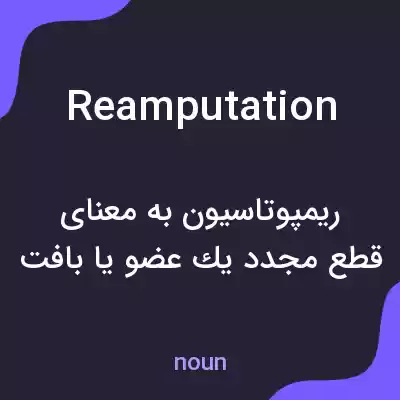 معنی reamputation به فارسی معنی reamputation به فارسی