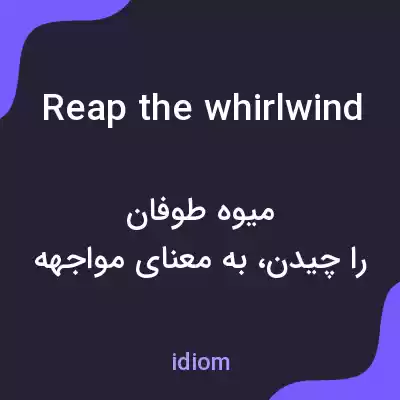 معنی reap the whirlwind به فارسی