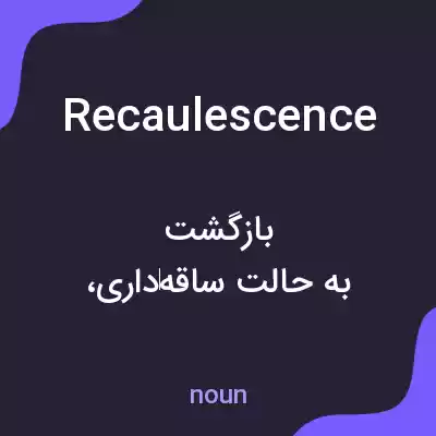 معنی recaulescence به فارسی معنی recaulescence به فارسی