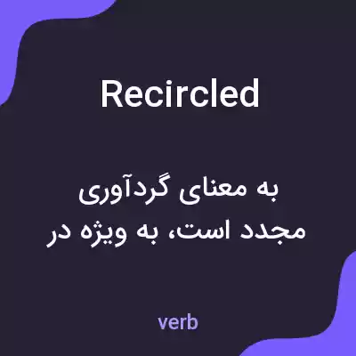معنی recircled به فارسی معنی recircled به فارسی