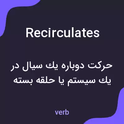 معنی recirculates به فارسی معنی recirculates به فارسی