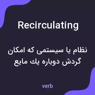 معنی recirculating به فارسی معنی recirculating به فارسی