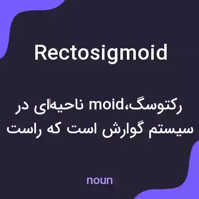 معنی rectosigmoid به فارسی معنی rectosigmoid به فارسی