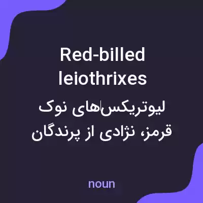 معنی red-billed leiothrixes به فارسی معنی red-billed leiothrixes به فارسی