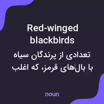 معنی red-winged blackbirds به فارسی معنی red-winged blackbirds به فارسی
