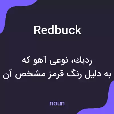 معنی redbuck به فارسی معنی redbuck به فارسی