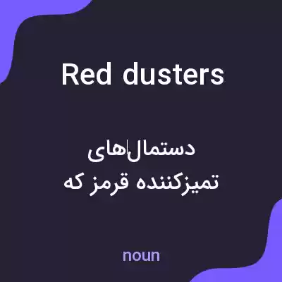 معنی red dusters به فارسی معنی red dusters به فارسی