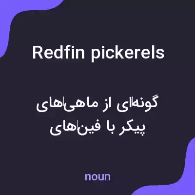 معنی redfin pickerels به فارسی معنی redfin pickerels به فارسی