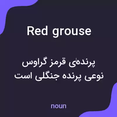 معنی red grouse به فارسی معنی red grouse به فارسی