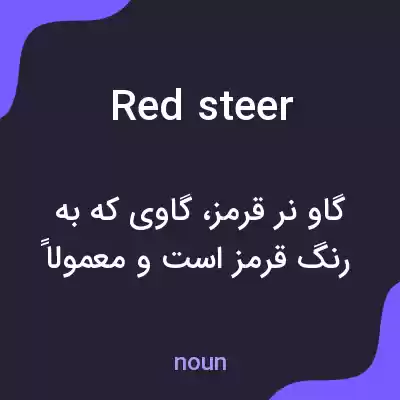 معنی red steer به فارسی معنی red steer به فارسی