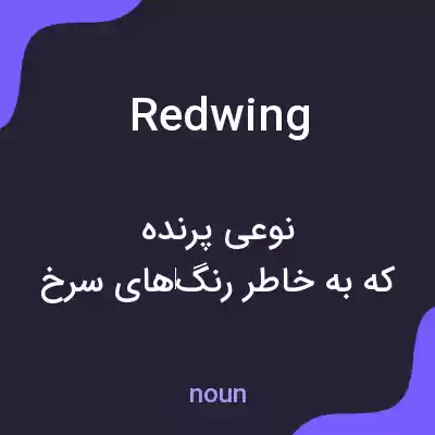 معنی redwing به فارسی معنی redwing به فارسی