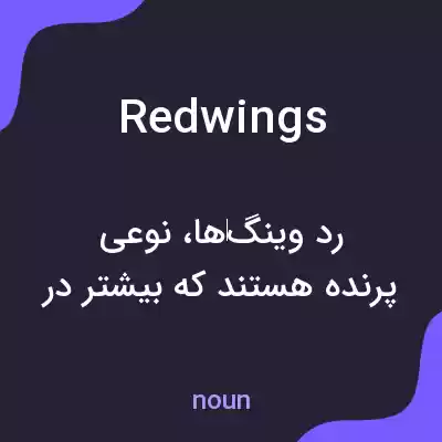 معنی redwings به فارسی معنی redwings به فارسی